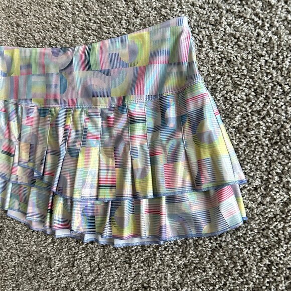 Lucky In Love Womens Sz M Multicolor Tiered Tennis Skort With Built-In Shorts - Picture 2 of 7